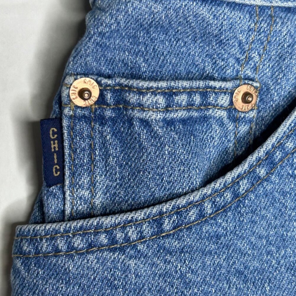 Vintage Chic Blue Jean Shorts Size 10 Average High Rise - Picture 6 of 15